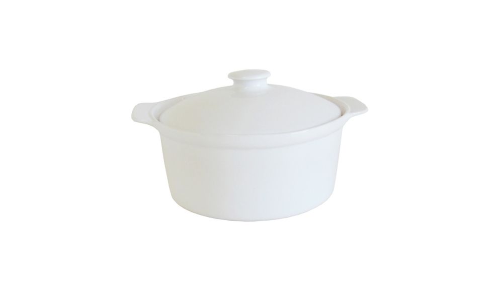 2.5L Ceramic Casserole Dish - White