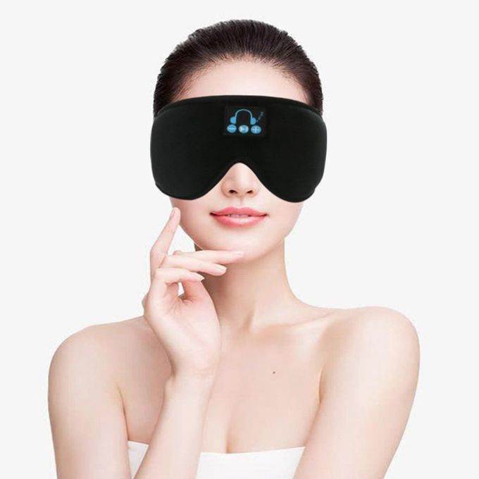 Wireless Bluetooth 5.0 Sleep Eye Mask Headphones Headset Black