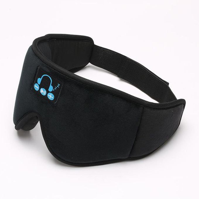 Wireless Bluetooth 5.0 Sleep Eye Mask Headphones Headset Black