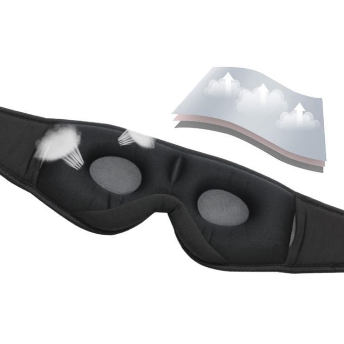 Wireless Bluetooth 5.0 Sleep Eye Mask Headphones Headset Black