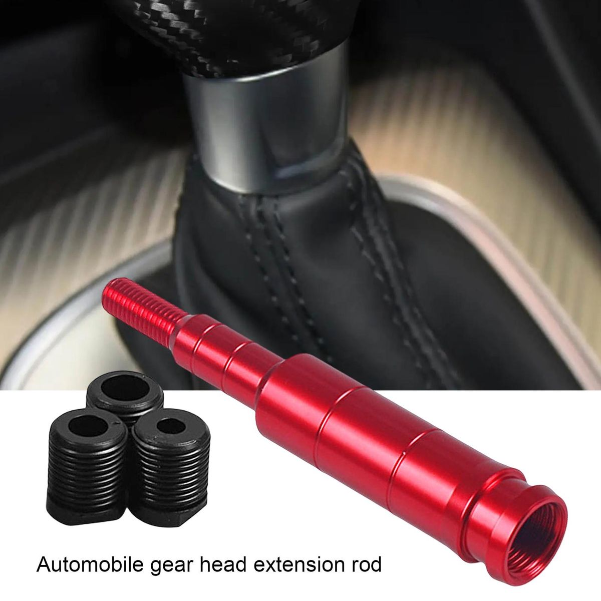 Shifter Extended Rod Racing Styling Head Shifter Knob Gear Stick Red
