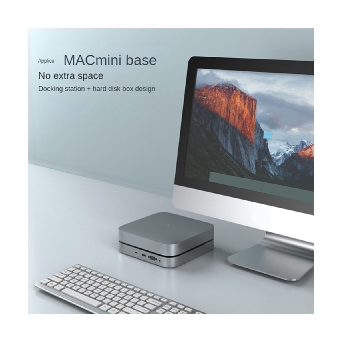 For Apple Computer Mac Mini Dock Docking Station Built-in Hard Drive Box Convenient Portable 13-in-1 Docking Station
