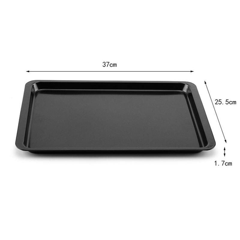 2Pcs  Rectangular Non-Stick Bread Cake Baking Tray Baking Tray Oven Rectangular Black Baking Tray Diy Baking for Kitchen