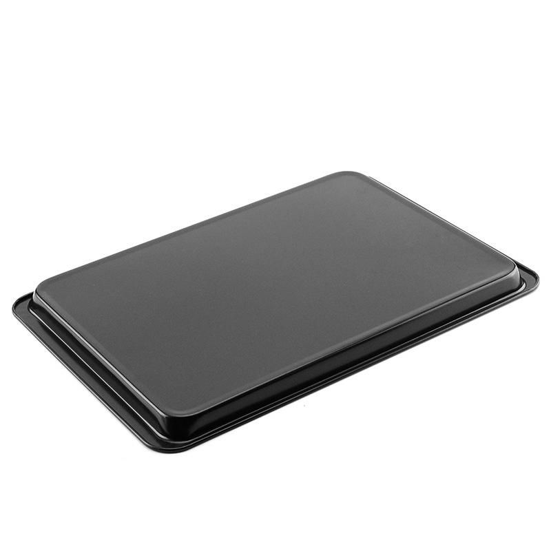 2Pcs  Rectangular Non-Stick Bread Cake Baking Tray Baking Tray Oven Rectangular Black Baking Tray Diy Baking for Kitchen