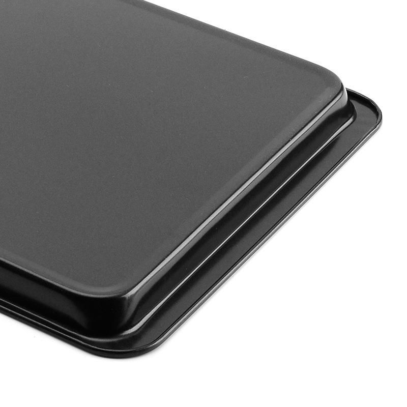 2Pcs  Rectangular Non-Stick Bread Cake Baking Tray Baking Tray Oven Rectangular Black Baking Tray Diy Baking for Kitchen