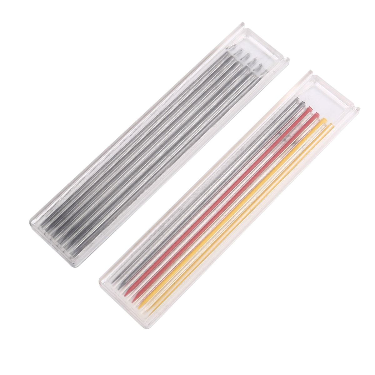 Solid Carpenter Pencil Set with 12 Refill Leads Kit for Wood