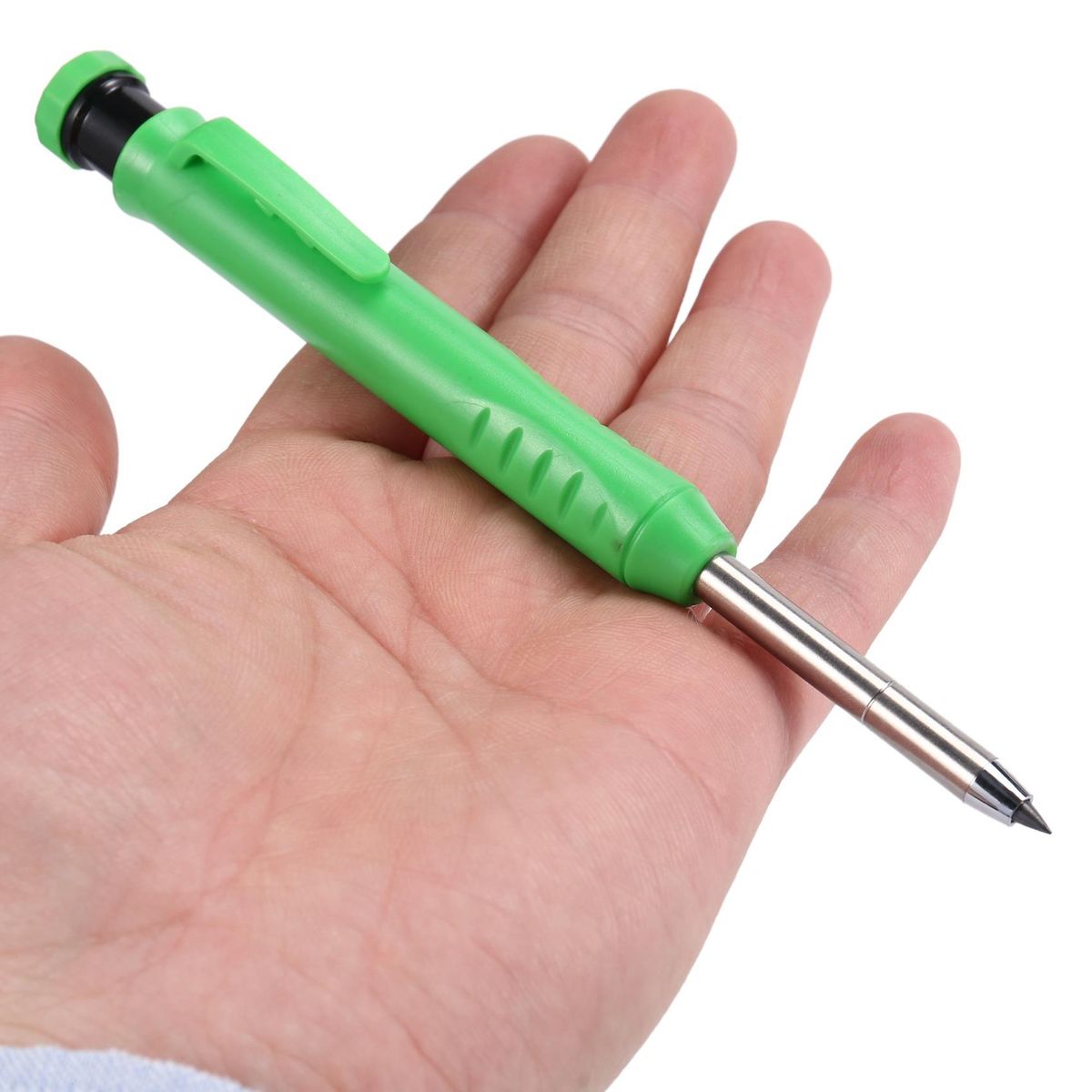 Solid Carpenter Pencil Set with 12 Refill Leads Kit for Wood