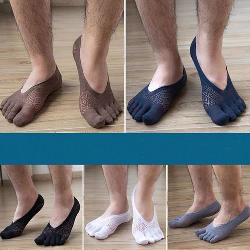 Mens Toe Socks No Show Socks Five Finger Socks Invisible Socks（6 Pairs）