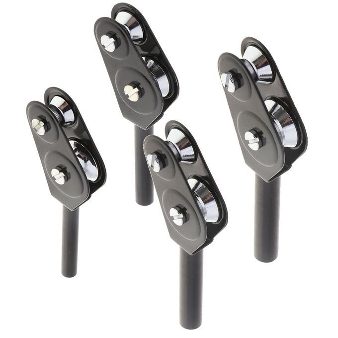 5x  Rod Double Roller Pole  Stainless Steel Tip-top