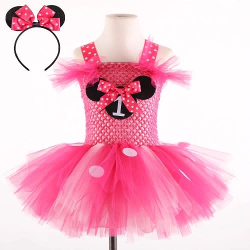 Minnie Mouse 1st Birthday Tutu Dress With Bow