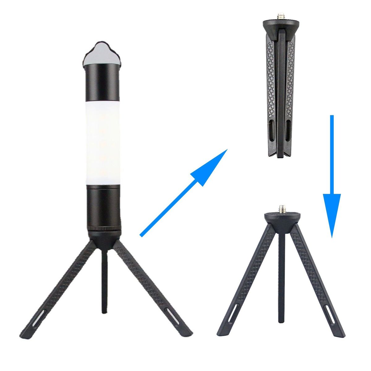 Mobile Phone Tripod Lightweight Mini Tripod Black