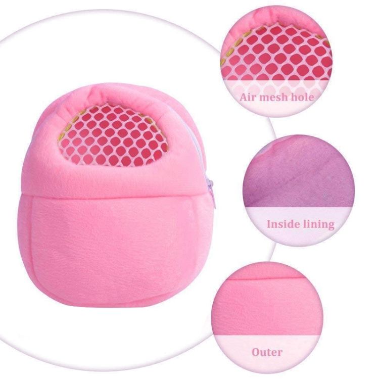 Pet Bag Small Pet Hamster Carrier Pure Color Leash Travel Bag