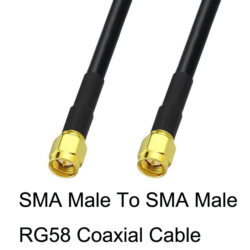 SMA Male To SMA Male RG58 Coaxial Cable, Cable Length:1m