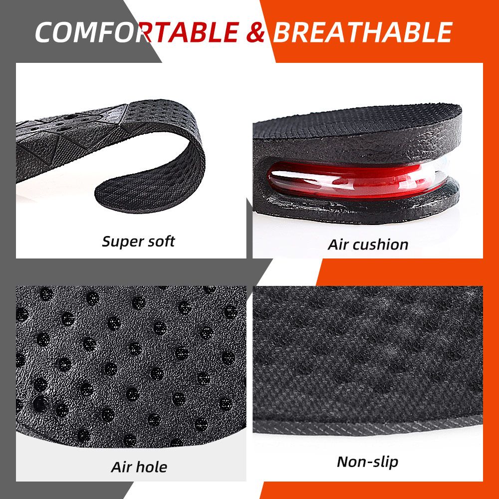 1 Pair Height Increase Shoe Insoles Air Cushion Heel Insert For Men And Women