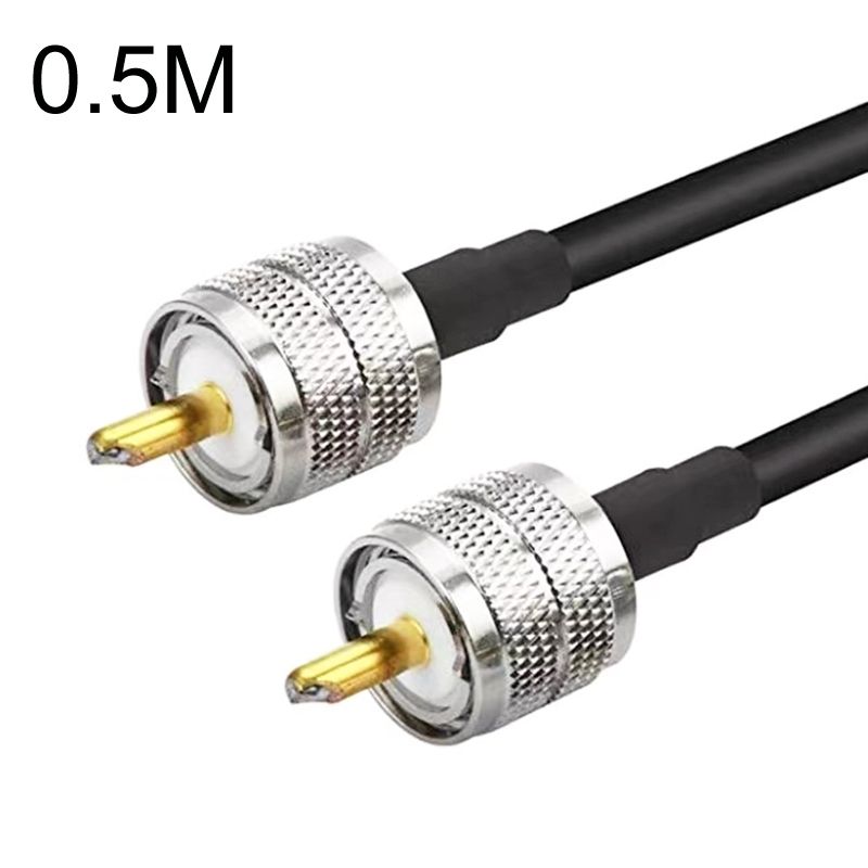 UHF Male To UHF Male RG58 Coaxial Cable, Cable Length:0.5m