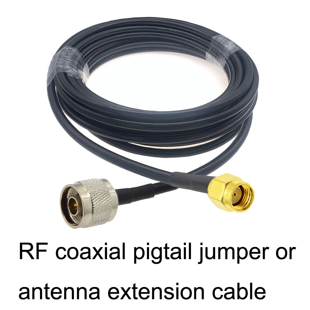 RP-SMA Male To N Male RG58 Coaxial Cable, Cable Length:1.5m