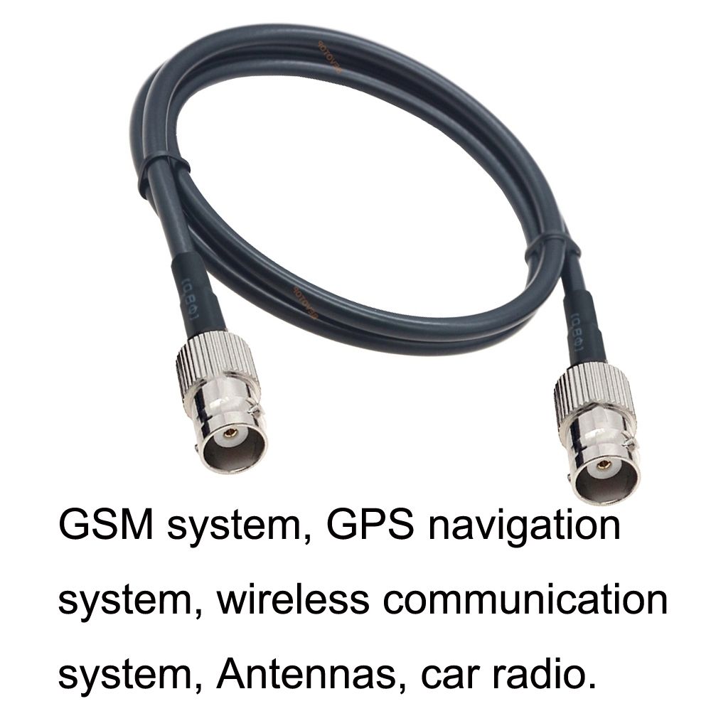 BNC Female To BNC Female RG58 Cable, Cable Length:0.5m