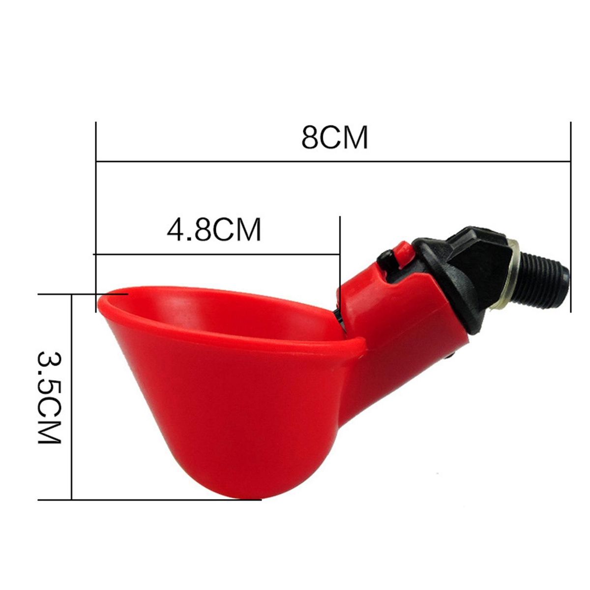 Automatic Filling Poultry Waterer Cups for Auto Watering Drinker System for Chickens, Ducks, Geese, Turkeys Etc. 6Pcs