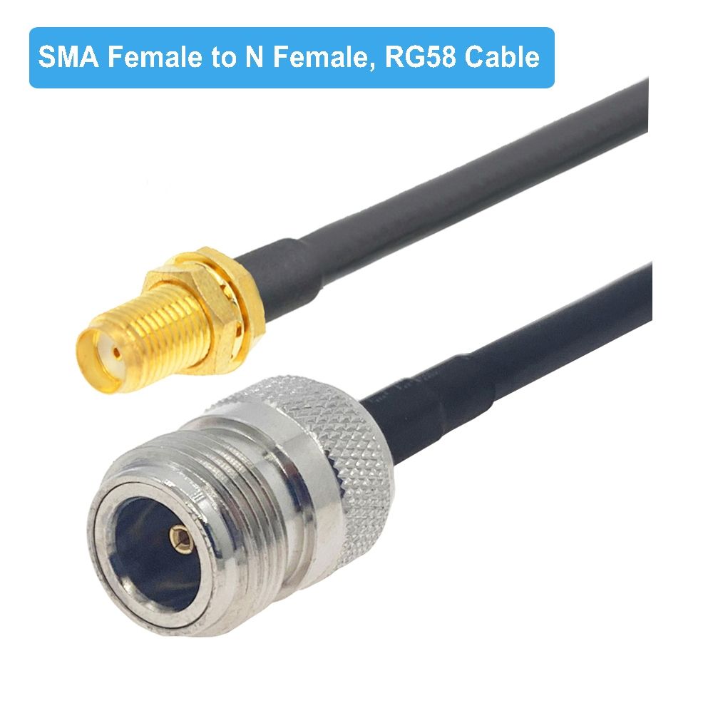 SMA Female To N Female RG58 Coaxial Cable, Cable Length:1m