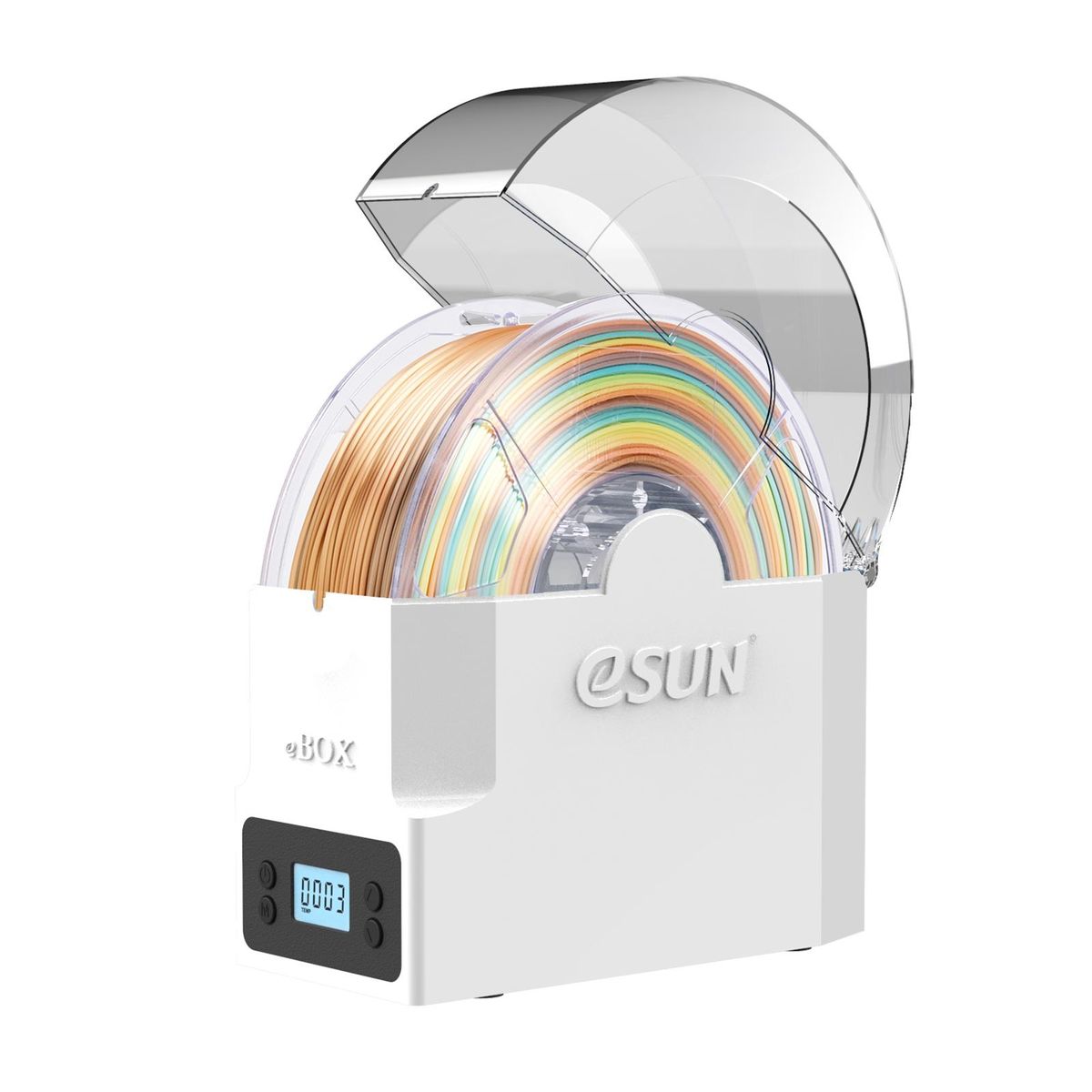eSUN eBOX Lite 3D Printer Filament Dry Box 3D Filament Dryer Storage Box Dehydrator Spool Holder Keep Filament Dry Compatible with 1.75mm 2.85mm 3mm Filament PLA ABS PETG  Nylon and Other 3D Printing Material