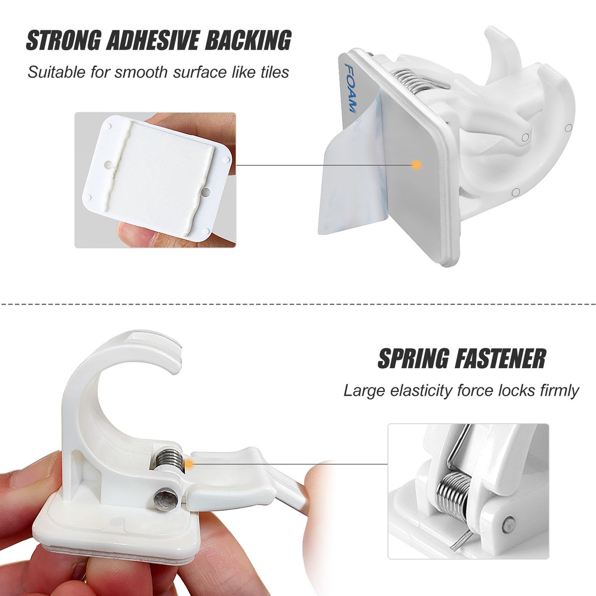 10pcs Fishing Rod Holder Clips Lock Buckle Fishing Pole Wall