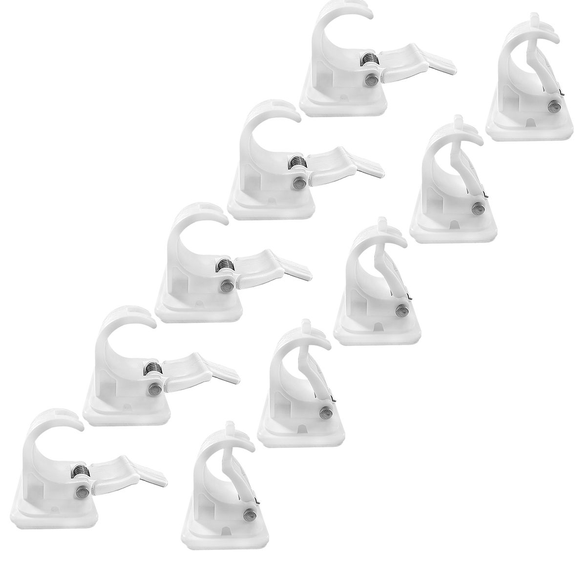 10pcs Fishing Rod Holder Clips Lock Buckle Fishing Pole Wall