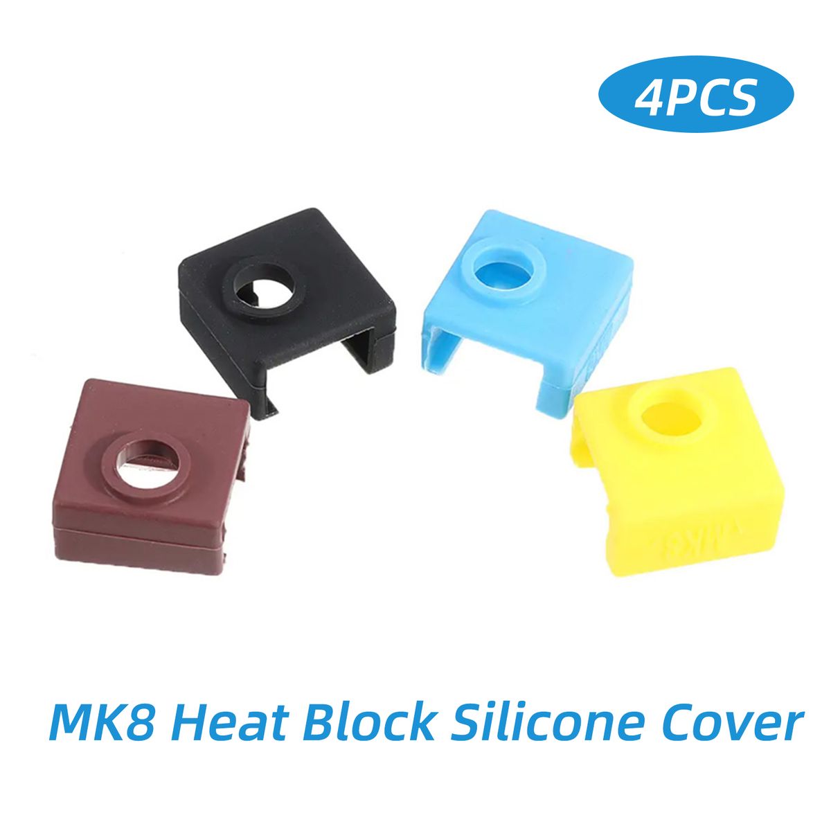 3D Printer Heat Block Silicone Cover Case MK8 Hotend