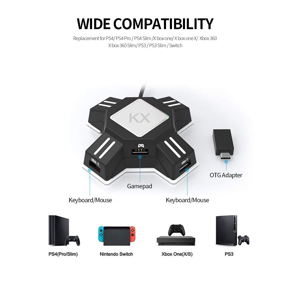 KX Adapter USB Mobile Gaming Keyboard And Mouse Converter