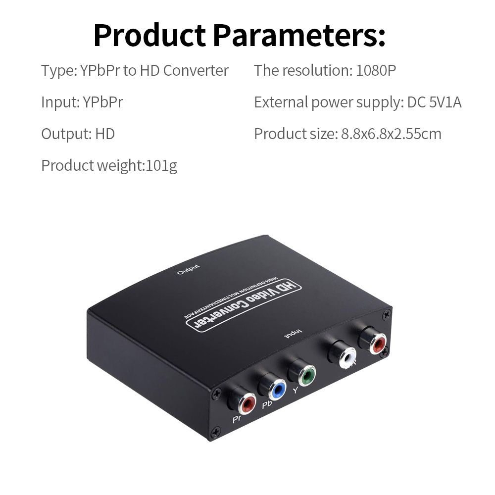 YPbPr To HD Converter High-definition Compatibility Audio
