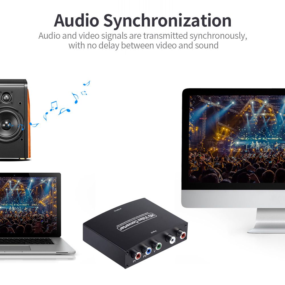 YPbPr To HD Converter High-definition Compatibility Audio