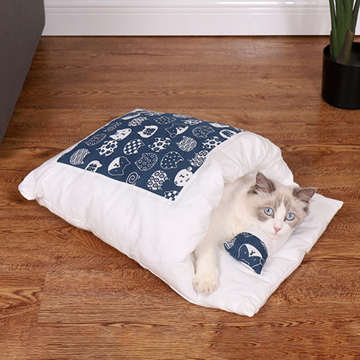 Pet Cat Dog Sleeping Bed Winter Washable Removable Anti-Slip