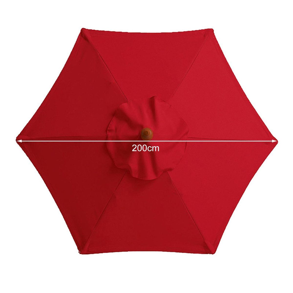 2m Outdoor Patio Umbrella Canopy Sun Protection Market Table Hanging Red