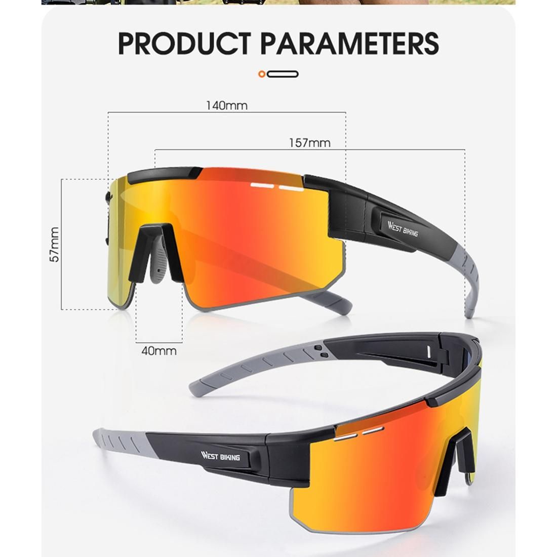 WEST BIKING Cycling Glasses Men Mountain Bike Bicycle Sport