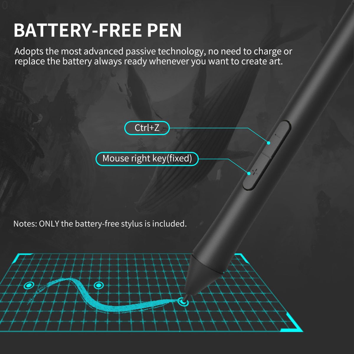 Battery-free Stylus Pen 8192 Pressure Levels