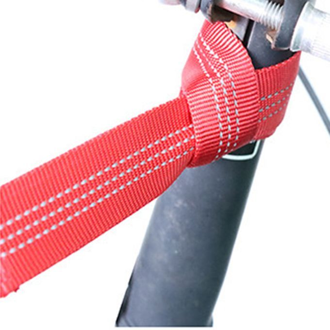2.5m Bike Bungee Tow Rope Strong Bicycle Pull Strap For Pulling Red