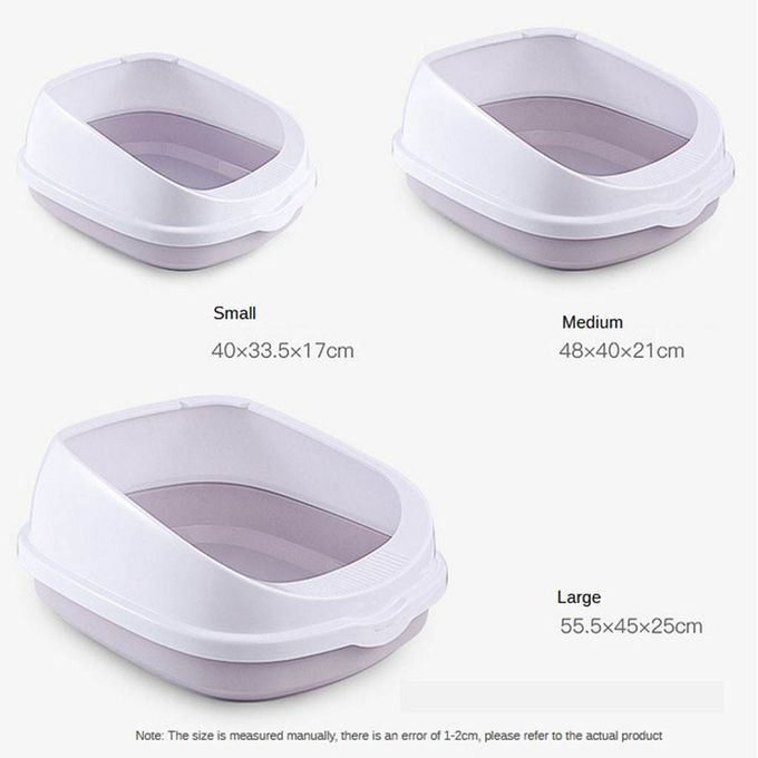 Mini Cat Pet Litter Box Open Top Sand Pan Training Bedpans With Shovel