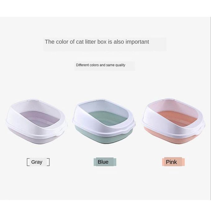 Mini Cat Pet Litter Box Open Top Sand Pan Training Bedpans With Shovel