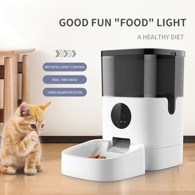 6L Automatic Dog Feeder For Cats Dogs Timed Food Dispenser W/ WiFi