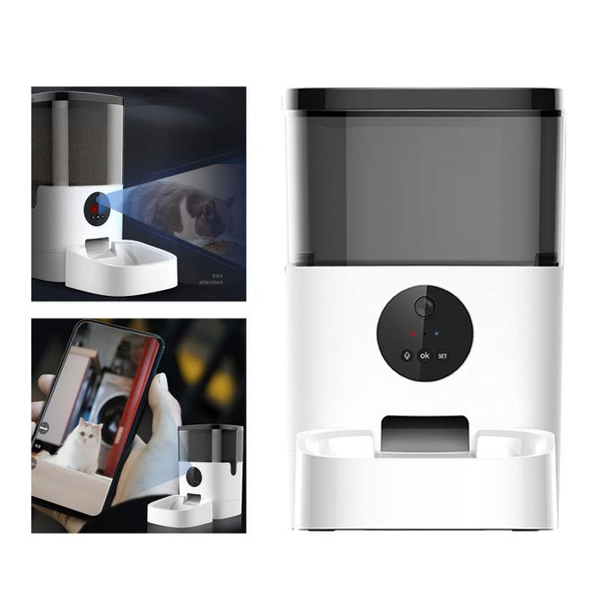 6L Automatic Dog Feeder For Cats Dogs Timed Food Dispenser W/ WiFi