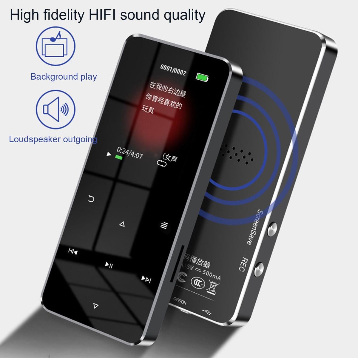 Alarm Clock Mp3 Player Wireless Sound Oasis 16gb Bluetooth Mp3 Player Black