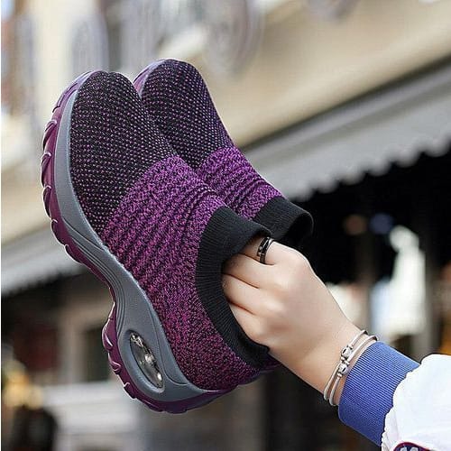Ladies  Breathable Mesh Sock Sneakers Shoes
