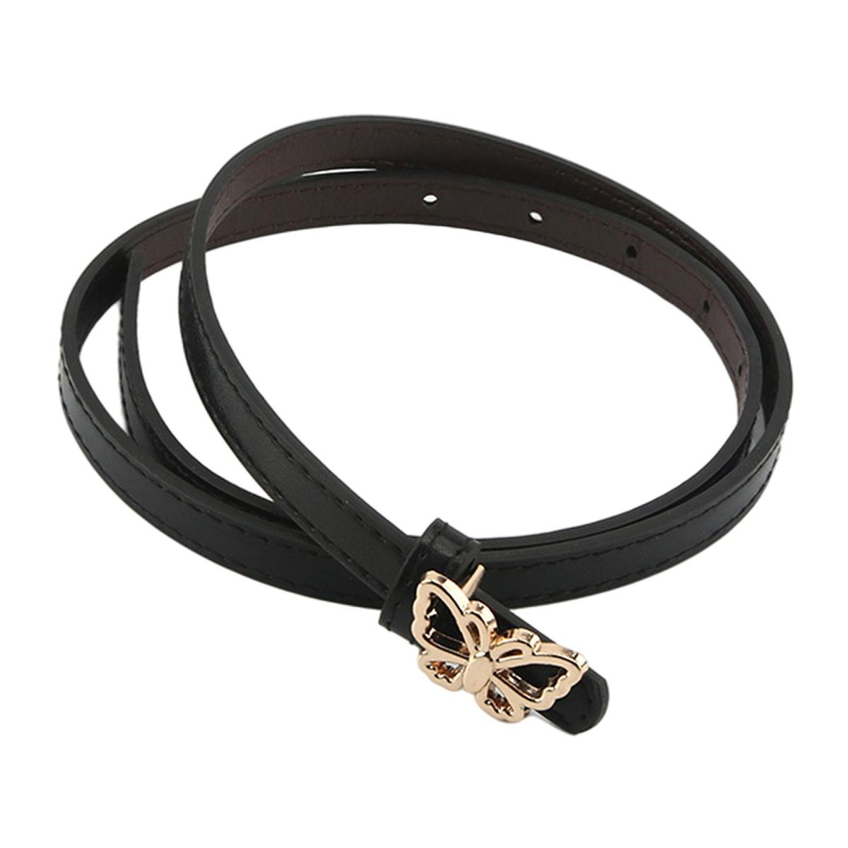 Ladies Waist Belt Waistband Butterfly Button Girl For Jeans Pants Coat