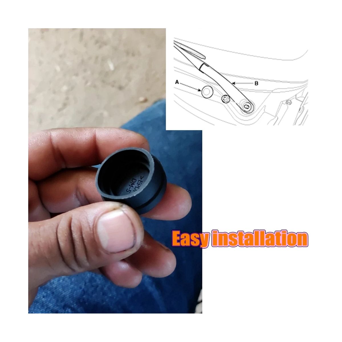 2X Front Windshield Wiper Arm Nut Cover Cap Bolt Blade A