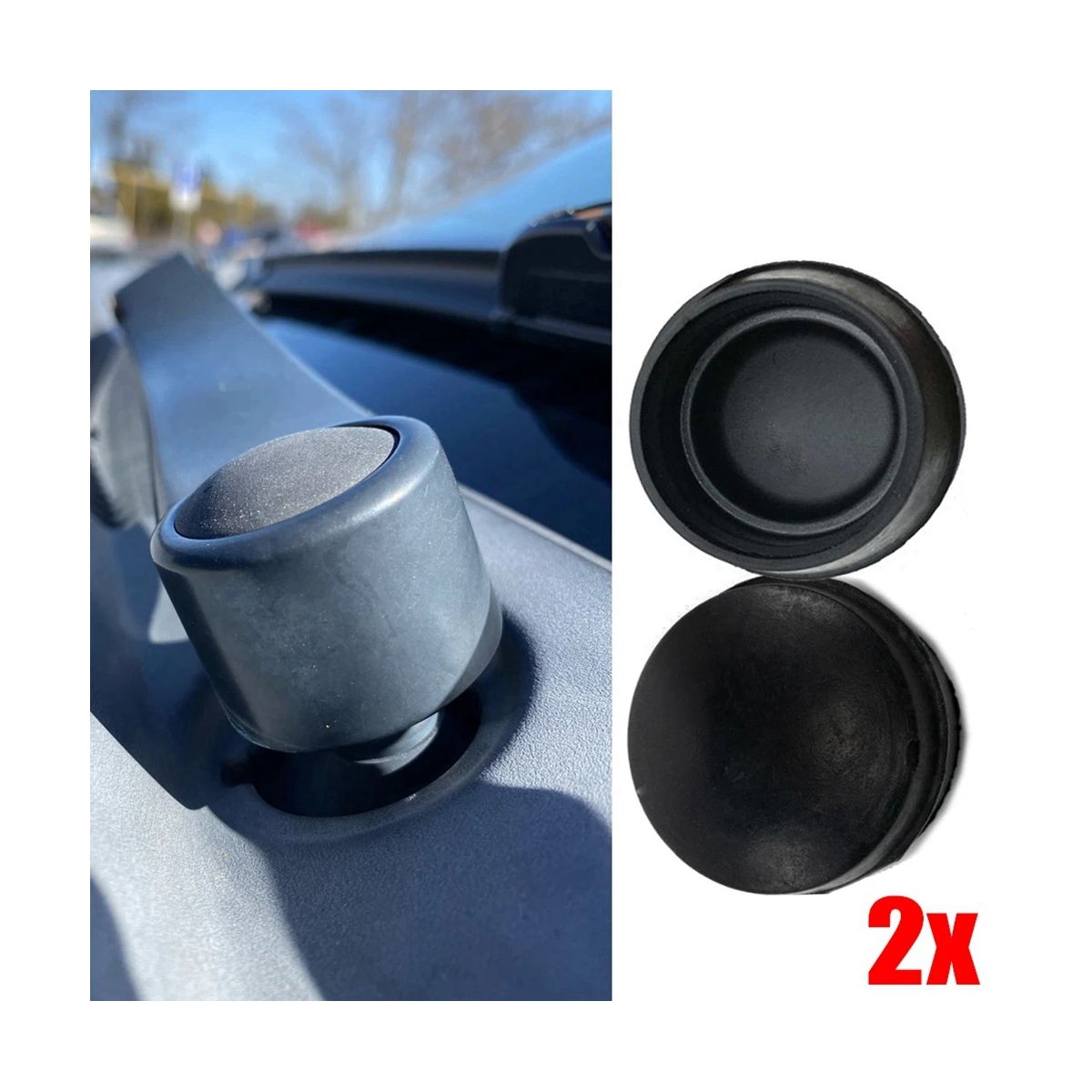 2X Front Windshield Wiper Arm Nut Cover Cap Bolt Blade A