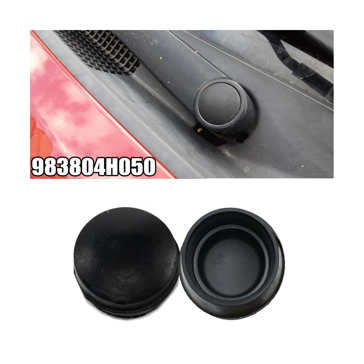 2X Front Windshield Wiper Arm Nut Cover Cap Bolt Blade A