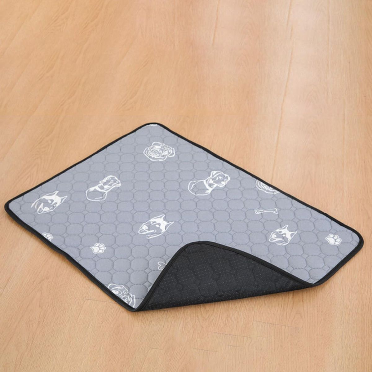 Dog Urine Bed Mat Waterproof Pee Training Pet Pee Pad Rug Grey