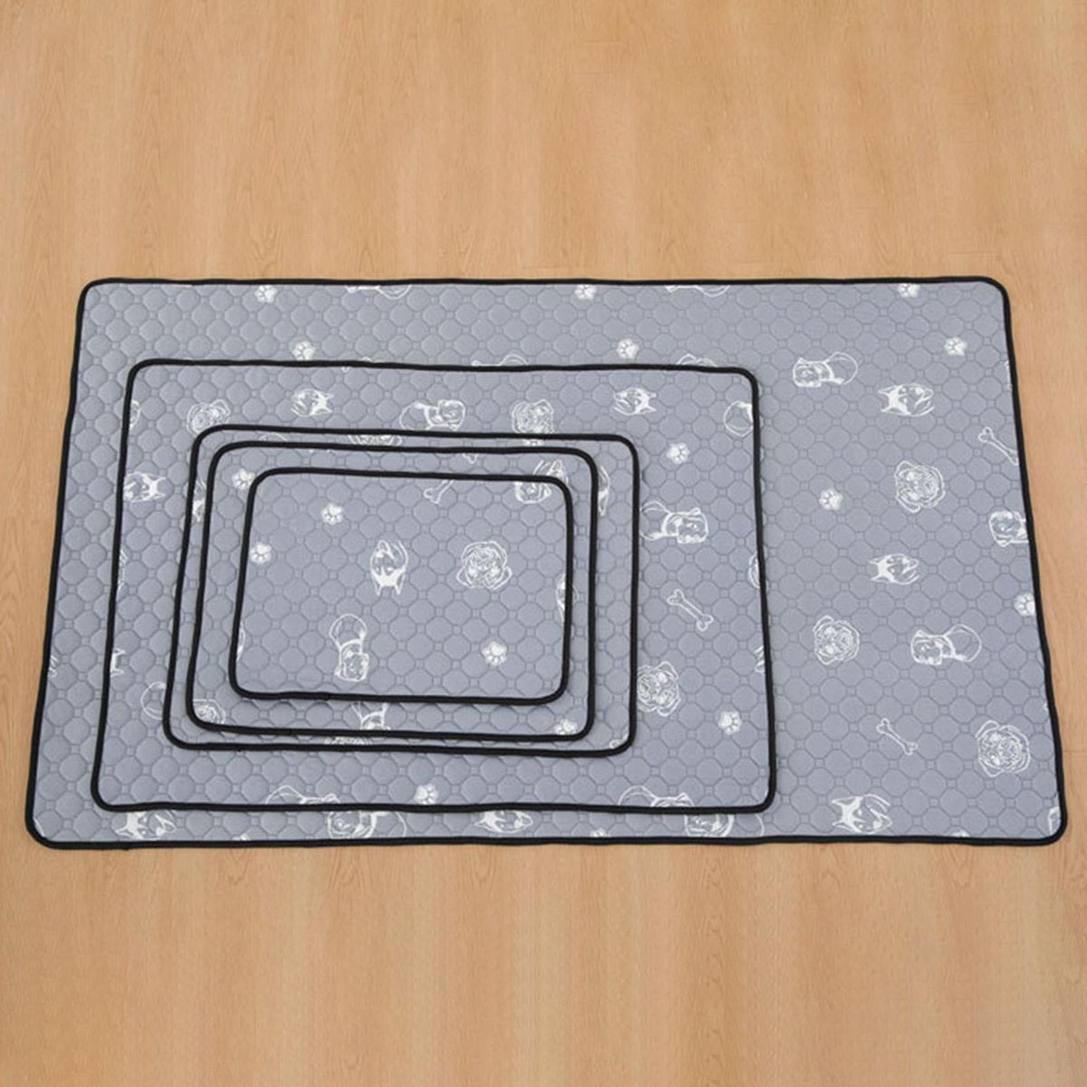 Dog Urine Bed Mat Waterproof Pee Training Pet Pee Pad Rug Grey