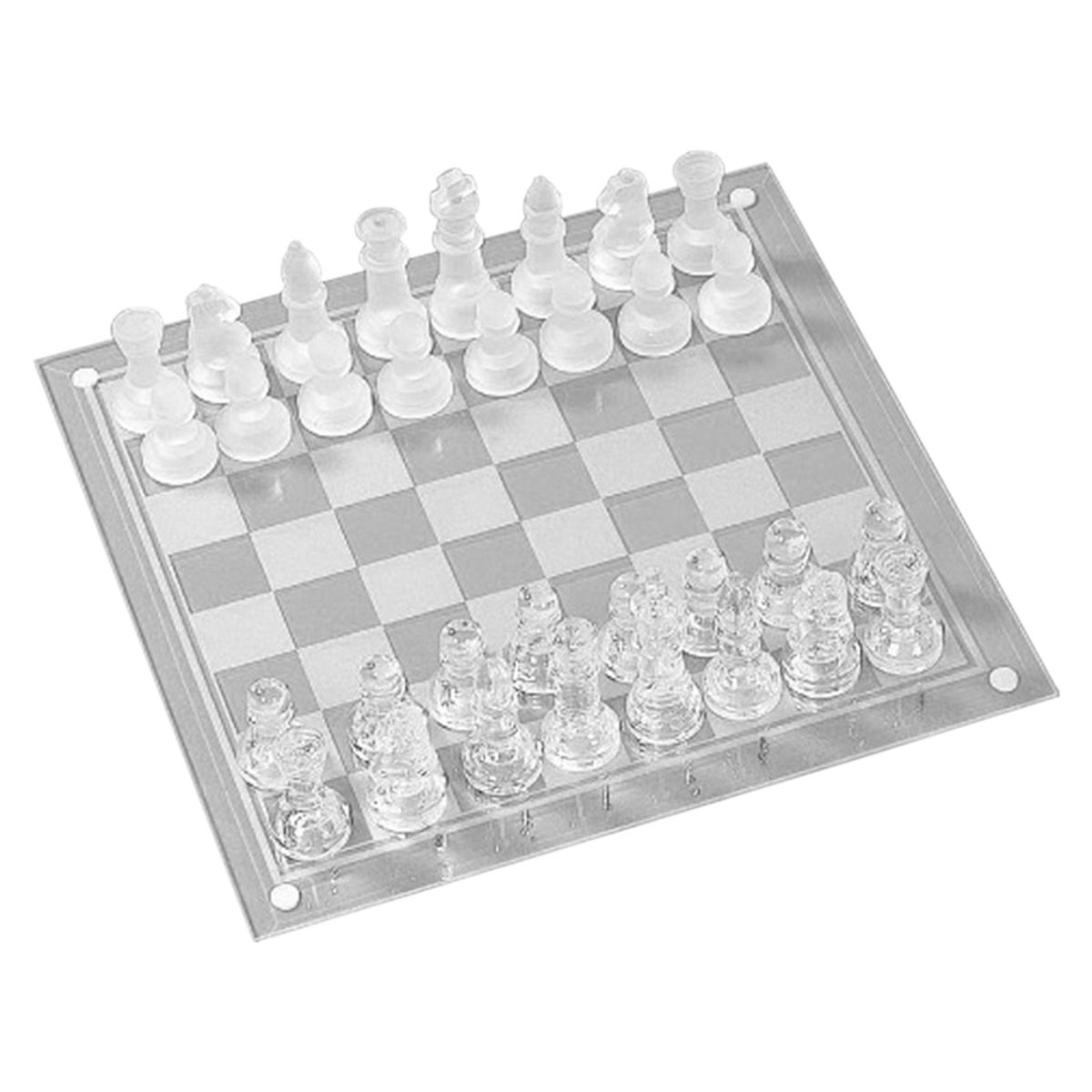 International Glass Chess Set 10 Inch Chess Board And 32