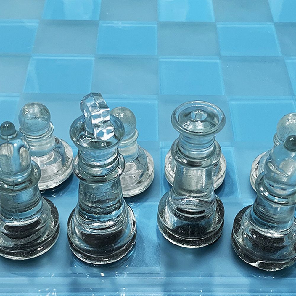 International Glass Chess Set 10 Inch Chess Board And 32