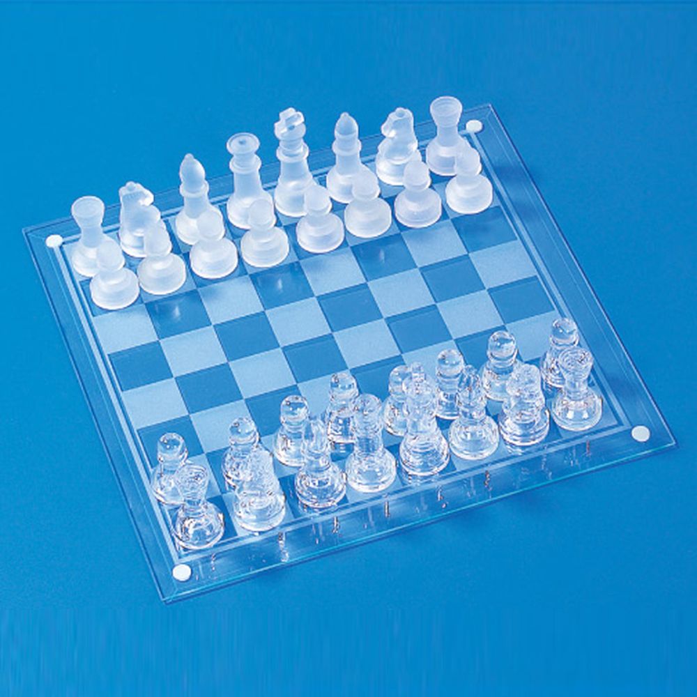 International Glass Chess Set 10 Inch Chess Board And 32